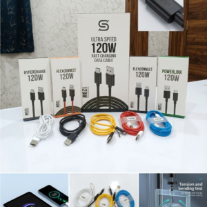 120W Fast Charging USB to Type-C Data Cable | Super Fast Charging & Data Sync | Durable Cable (Multiple Colors)