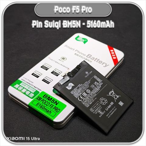 BM5N Battery for Poco F5 Pro (5160mAh, Li-Polymer, High Backup Replacement Battery)