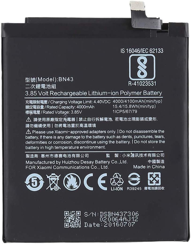 BN43 Battery for Redmi Note 4 / Note 4X (4100mAh, Li-Polymer, High Backup Replacement Battery) - Image 6