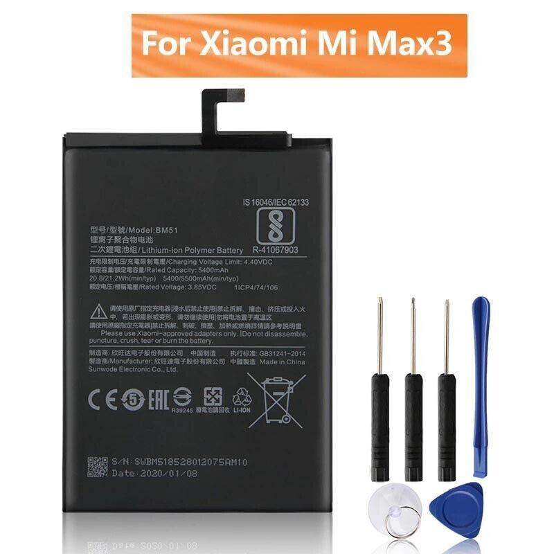 BM51 Battery for Mi Max 3 (5400mAh, Li-Polymer, High Backup Replacement Battery)